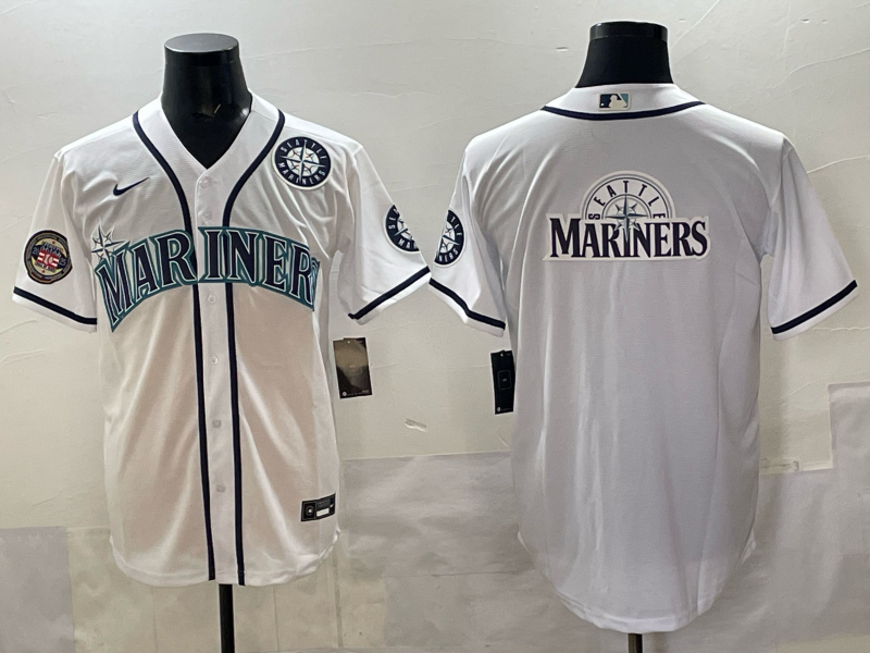 Men Seattle Mariners blank white MLB 2025 Nike jersey 0016